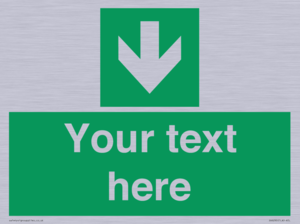 SV6290: Safe condition Custom arrow down sign