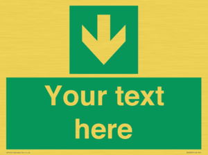 SV6290: Safe condition Custom arrow down sign