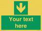 SV6290: Safe condition Custom arrow down sign