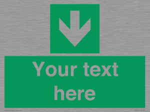 SV6290: Safe condition Custom arrow down sign