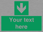 SV6290: Safe condition Custom arrow down sign
