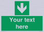 SV6290: Safe condition Custom arrow down sign