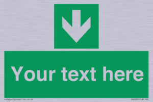 SV6290: Safe condition Custom arrow down sign