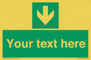 SV6290: Safe condition Custom arrow down sign