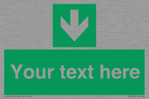 SV6290: Safe condition Custom arrow down sign