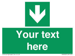 SV6290: Safe condition Custom arrow down sign