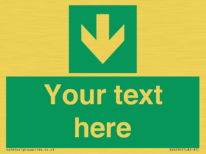 SV6290: Safe condition Custom arrow down sign