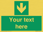 SV6290: Safe condition Custom arrow down sign