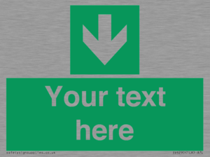 SV6290: Safe condition Custom arrow down sign