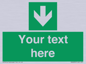 SV6290: Safe condition Custom arrow down sign