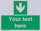 SV6290: Safe condition Custom arrow down sign