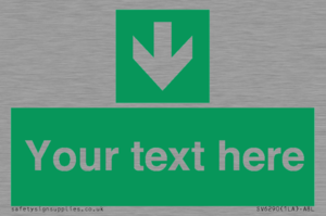 SV6290: Safe condition Custom arrow down sign