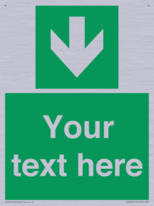SV6290: Safe condition Custom arrow down sign