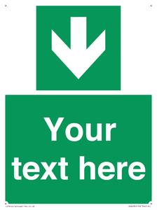 SV6290: Safe condition Custom arrow down sign