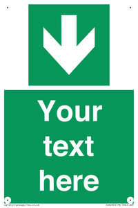 SV6290: Safe condition Custom arrow down sign