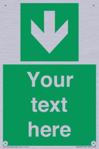 SV6290: Safe condition Custom arrow down sign