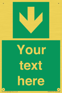 SV6290: Safe condition Custom arrow down sign