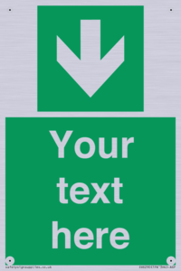SV6290: Safe condition Custom arrow down sign