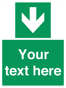 SV6290: Safe condition Custom arrow down sign