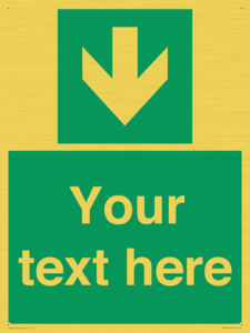 SV6290: Safe condition Custom arrow down sign