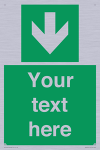 SV6290: Safe condition Custom arrow down sign