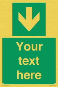 SV6290: Safe condition Custom arrow down sign