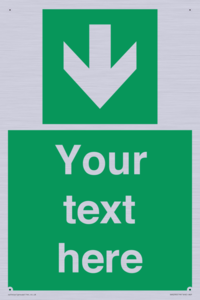 SV6290: Safe condition Custom arrow down sign