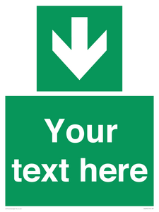 SV6290: Safe condition Custom arrow down sign