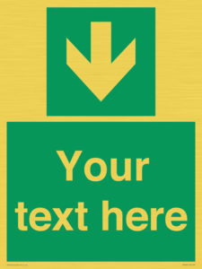 SV6290: Safe condition Custom arrow down sign