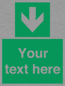 SV6290: Safe condition Custom arrow down sign