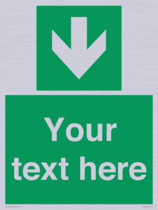 SV6290: Safe condition Custom arrow down sign