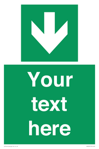 SV6290: Safe condition Custom arrow down sign