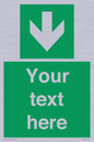 SV6290: Safe condition Custom arrow down sign