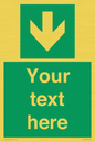 SV6290: Safe condition Custom arrow down sign