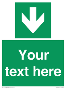 SV6290: Safe condition Custom arrow down sign