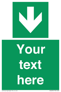SV6290: Safe condition Custom arrow down sign