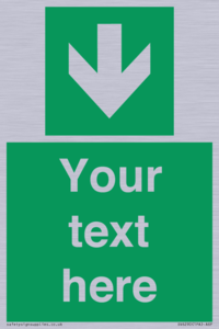 SV6290: Safe condition Custom arrow down sign