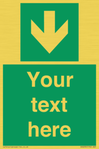 SV6290: Safe condition Custom arrow down sign
