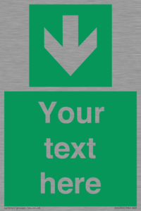 SV6290: Safe condition Custom arrow down sign
