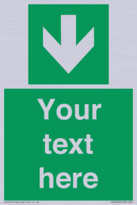 SV6290: Safe condition Custom arrow down sign