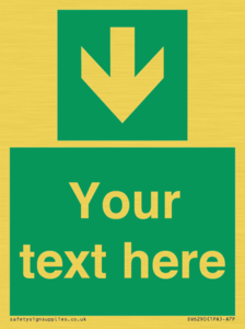SV6290: Safe condition Custom arrow down sign