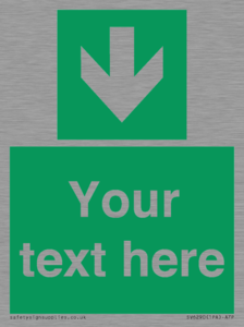 SV6290: Safe condition Custom arrow down sign