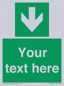 SV6290: Safe condition Custom arrow down sign