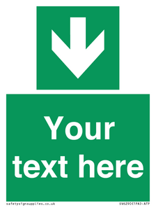 SV6290: Safe condition Custom arrow down sign