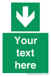SV6290: Safe condition Custom arrow down sign