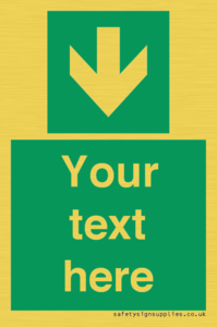 SV6290: Safe condition Custom arrow down sign