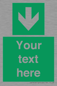 SV6290: Safe condition Custom arrow down sign