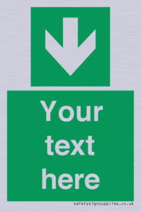 SV6290: Safe condition Custom arrow down sign