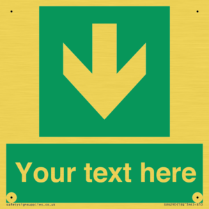 SV6290: Safe condition Custom arrow down sign