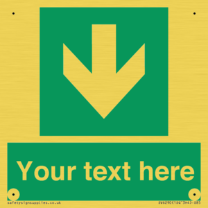 SV6290: Safe condition Custom arrow down sign